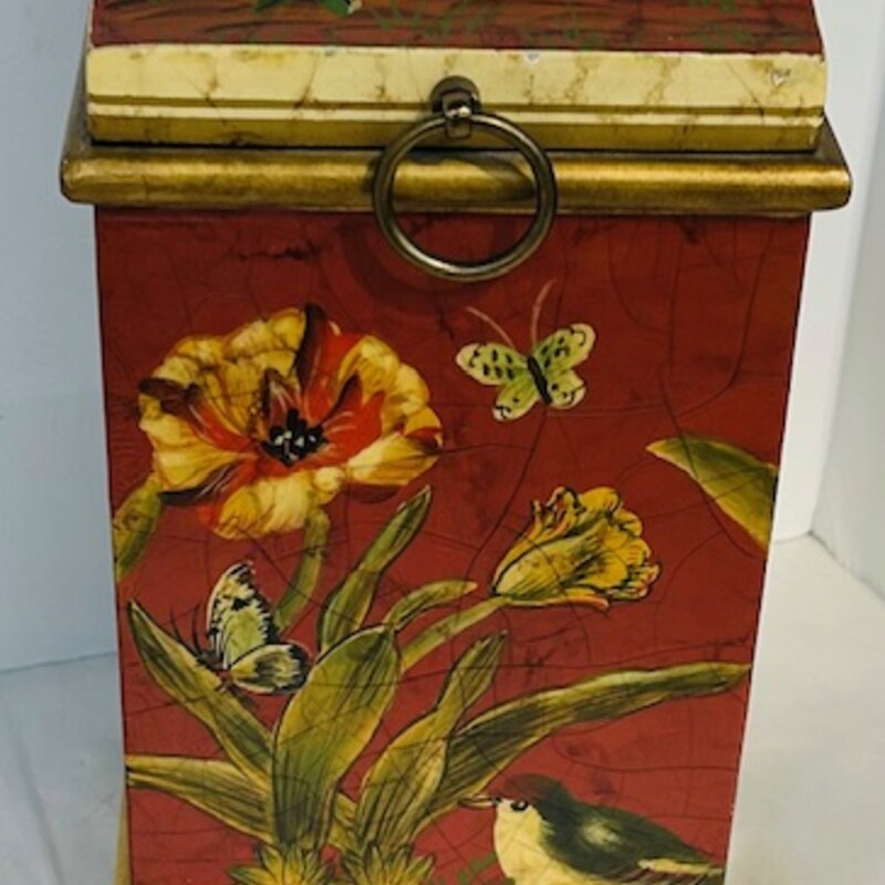 Floral Bird Decor Lidded