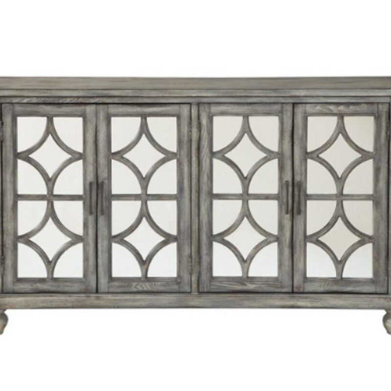 4 Door Mirrored Cabinet