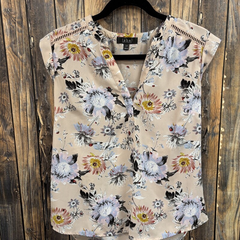 Pink Floral Top, Size: S