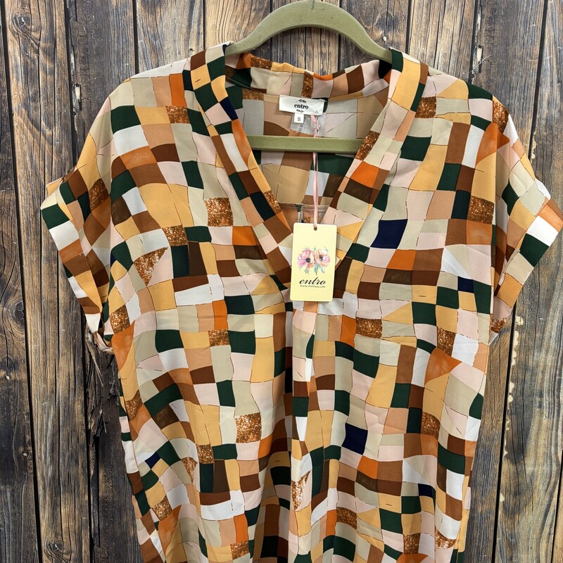 NWT Orange Square Top, Size: S