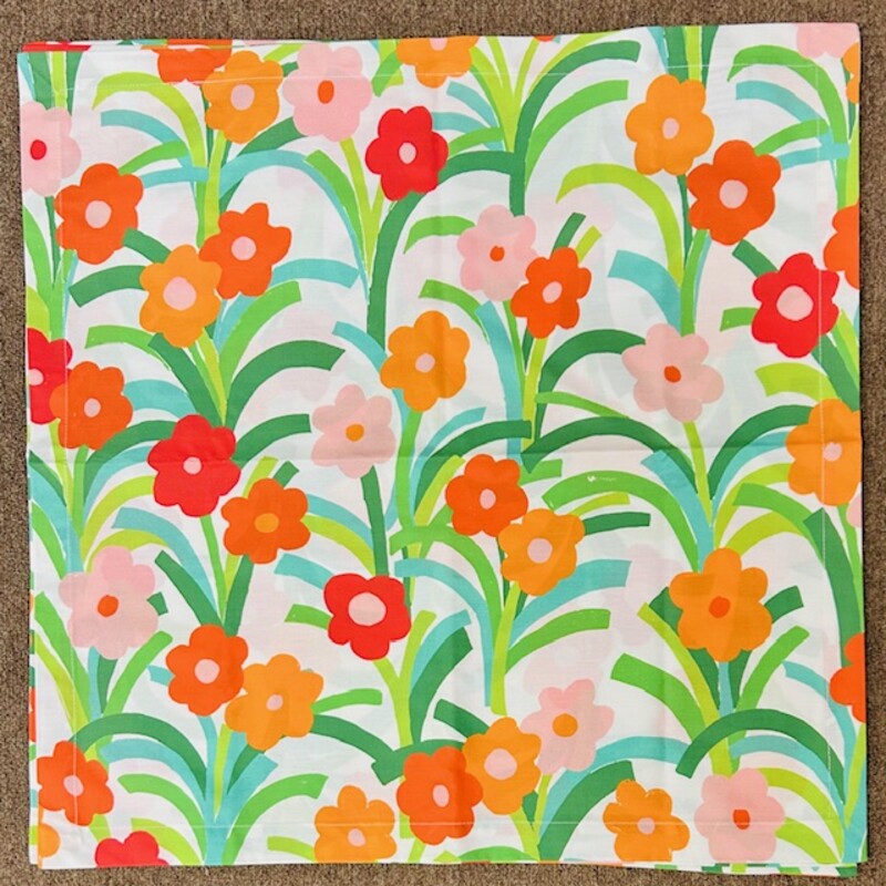S4 Annie Selke Floral Napkins
White Green Orange Pink
Size: 22x22H
