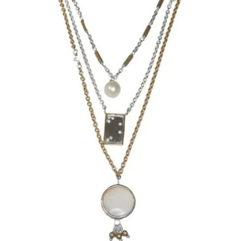 925 Silpada Charisma Layered Necklace
Silver Gold Size: 17 L