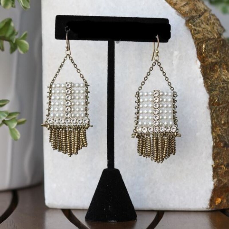 Silpada Abacus Pearl Dangle Earrings
Gold White Size: 2.25L
