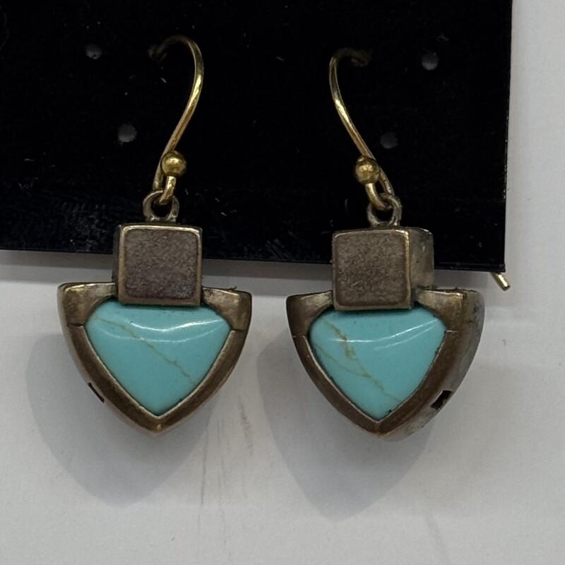Silpada Turquoise Triangle Earrings
Gold Turquoise Size: 1L