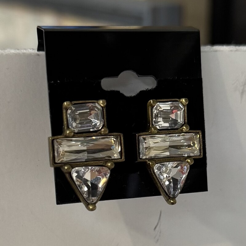 Silpada Brass & Crystal Stud Earrings
Gold Silver Size: 1L
