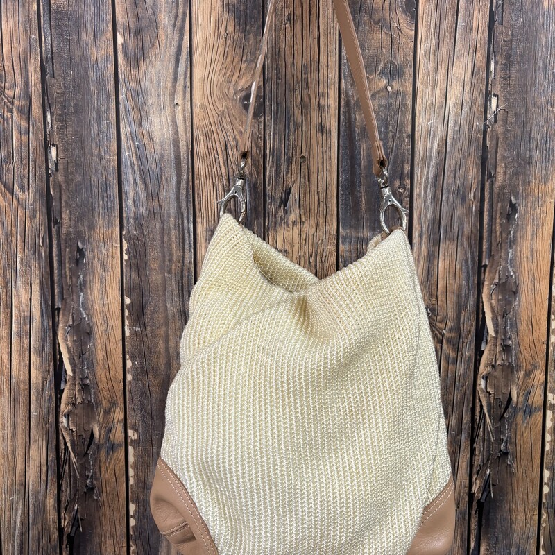 Cream & Tan Sak Purse