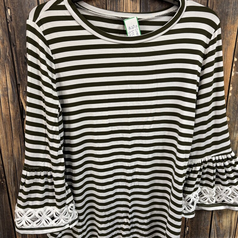 Green Stripe Crochet Top