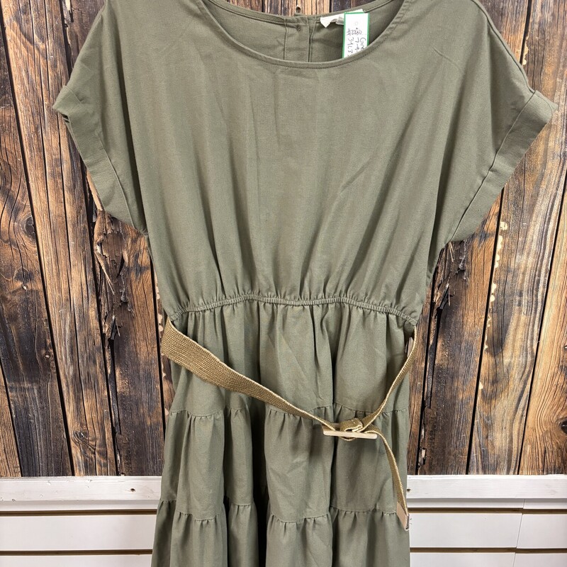 Green Belted Dress