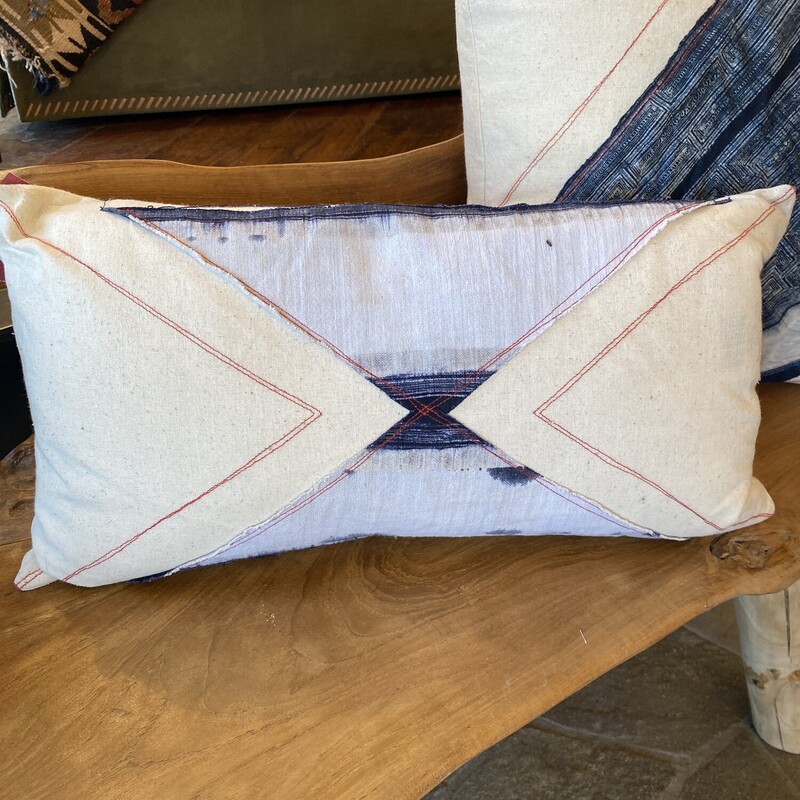 Navy And White Bolster