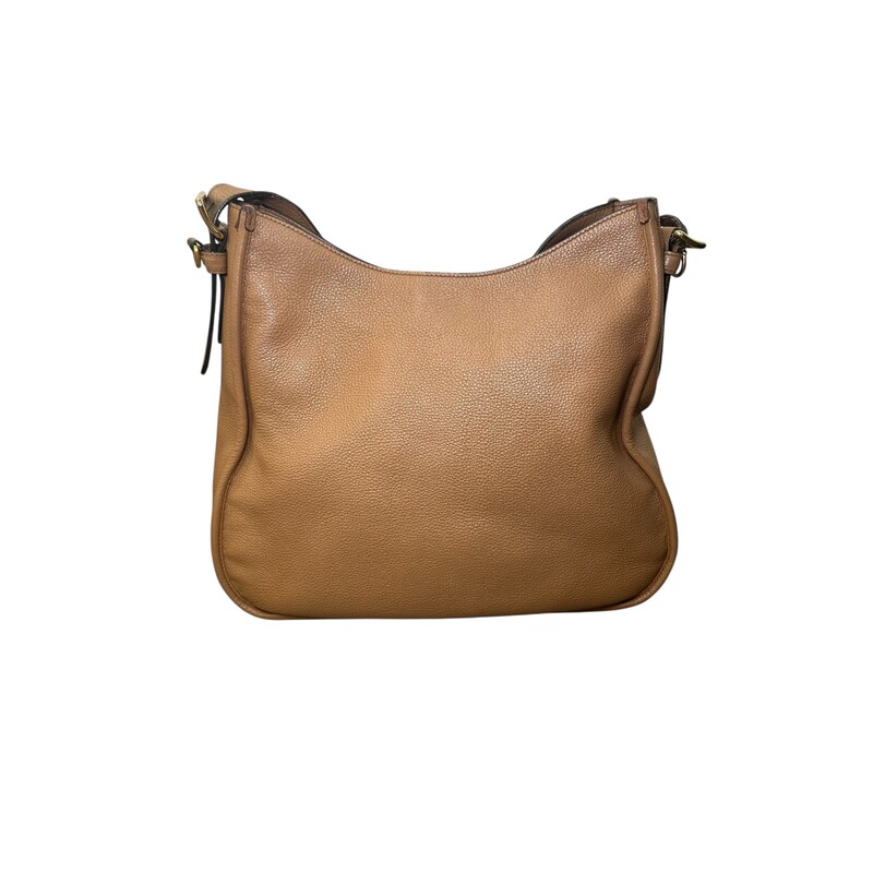 Prada Vitello Phenix Brown Hobo with Double Strap<br />
<br />
Date Code: 158<br />
<br />
Dimensions: 12 L x 13 H inches<br />
<br />
In very good condition. Some discoloration of hardware. Some corner wear and some wear to the strap.<br />
<br />
Come with original dust bag. No box.