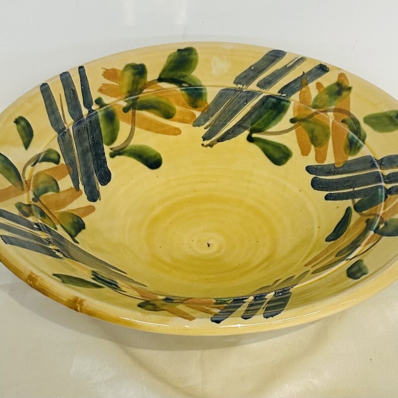 Italian Leaf Painted Bowl