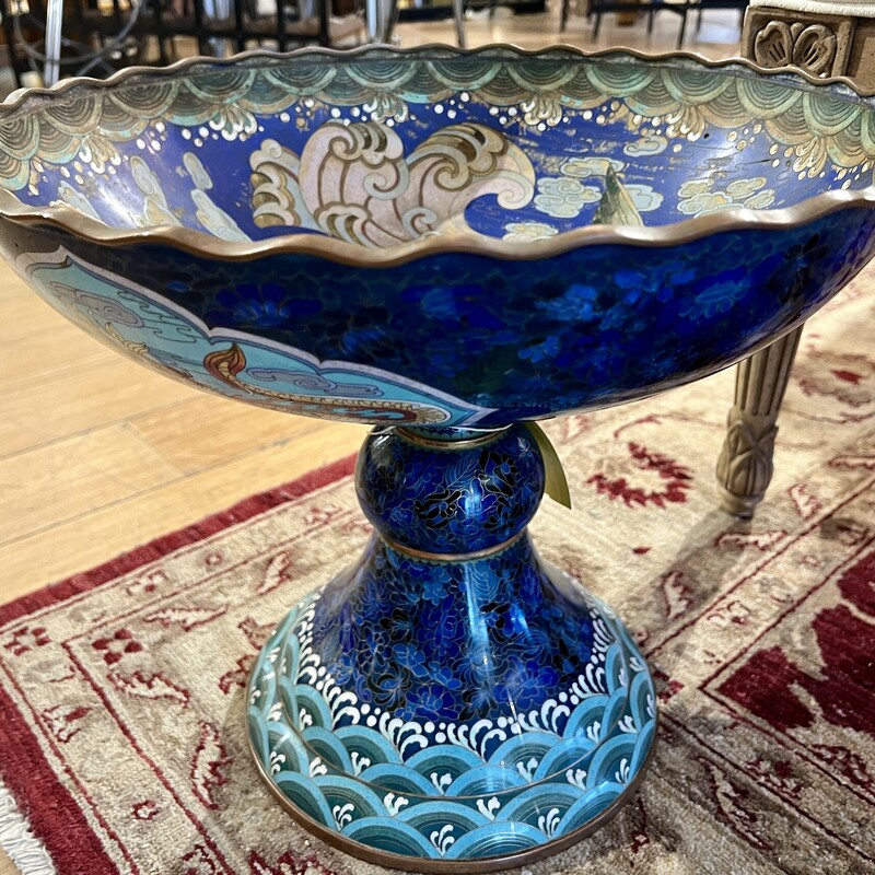 Bowl Pedestal Copper Vint