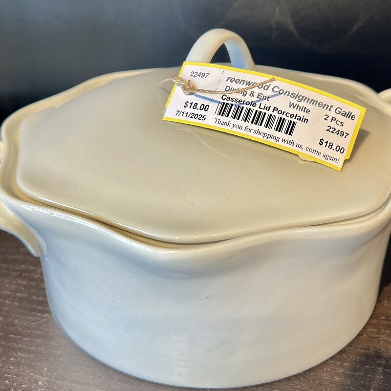 Casserole Lid Porcelain