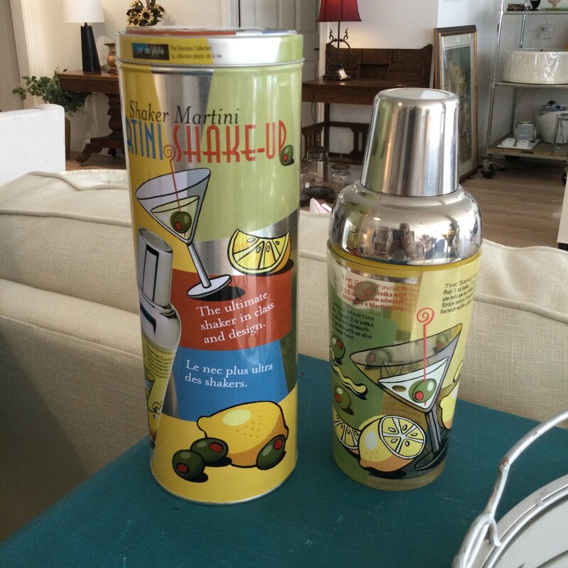 Martini Shaker In Tin Box, Multi