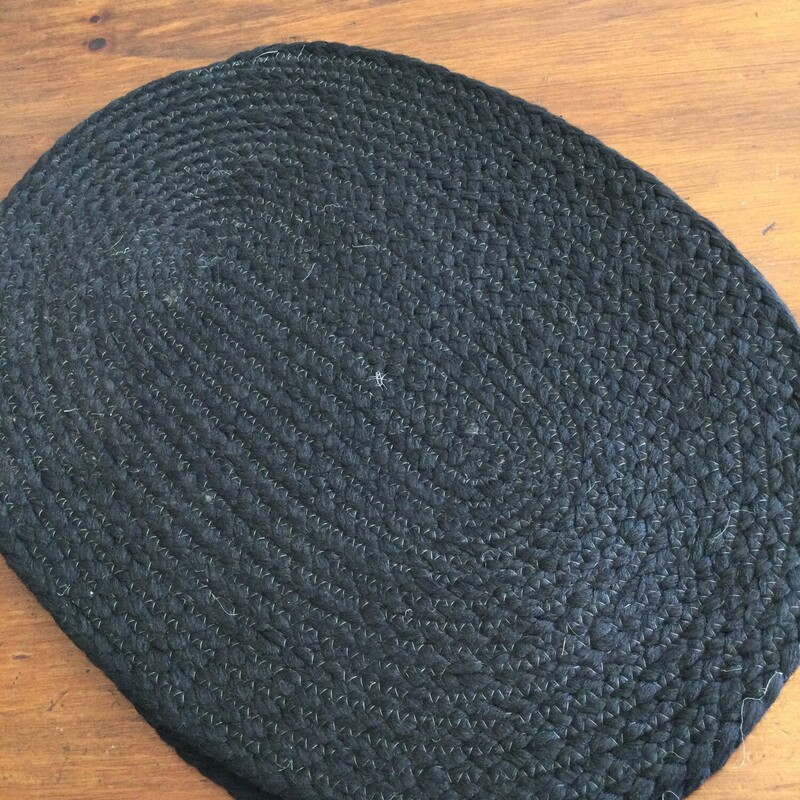 Black Woven Placemats,
Black,
Size: Set Of 4
