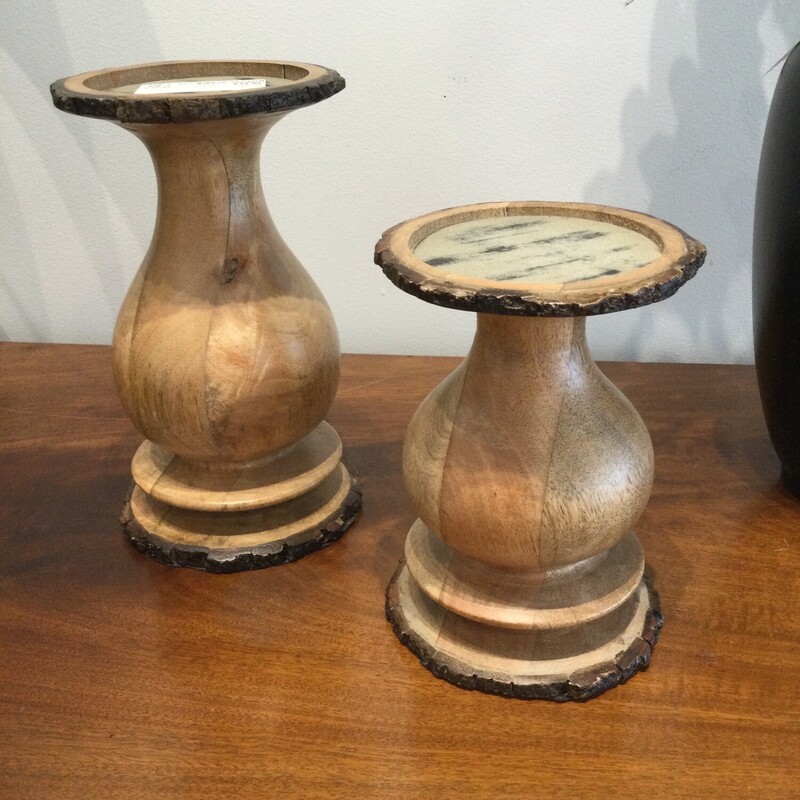 Live Edge Wood Candle Holders,
Brown/Wood,
Size: Set Of 2