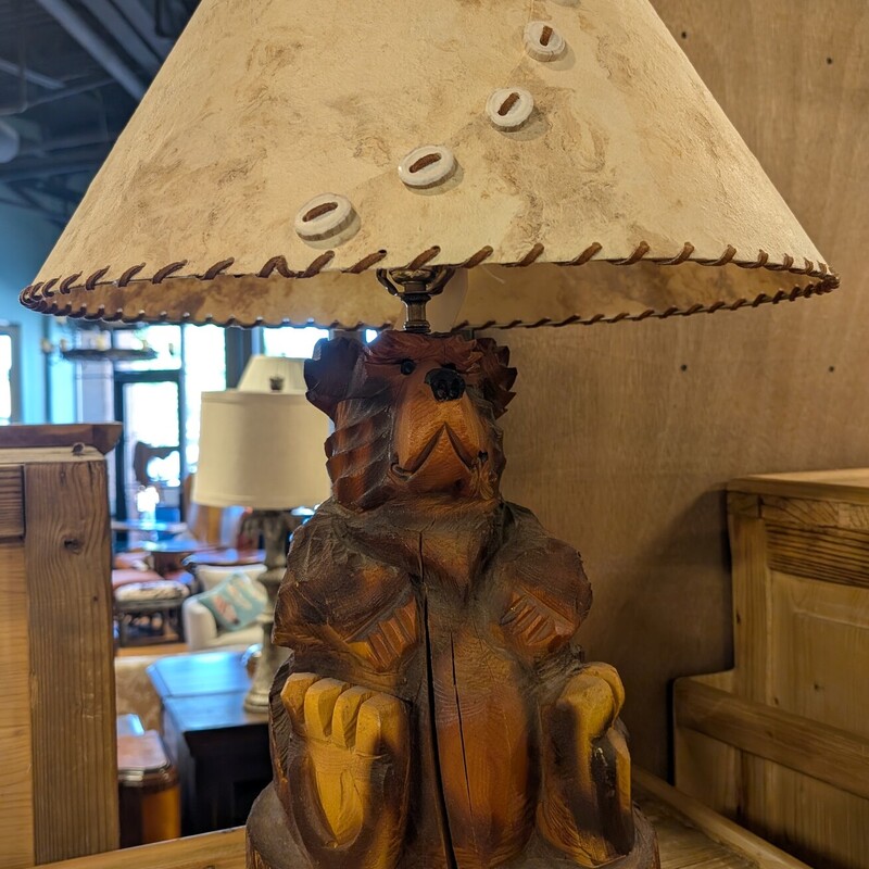Chainsaw Bear Table Lamp, Nice, Shade
20 x 29H