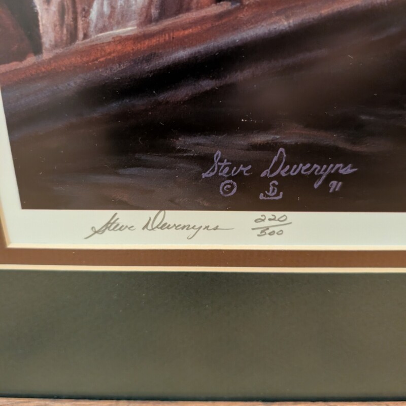 Steve Deveryns Happy Hour, Signed, Framed<br />
24 x 43h