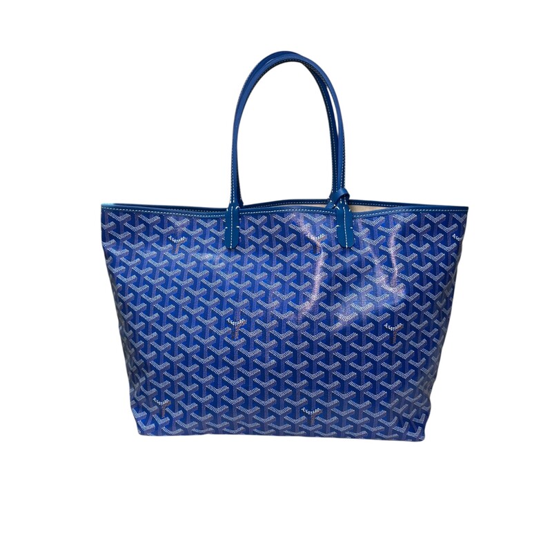 Goyardine St.Louis PM Tote with Pouch<br />
<br />
Serial Code: LME 020249<br />
<br />
Dimensions:<br />
Handle Drop: 6.75 in<br />
Height: 10.5 in<br />
Width: 19 in<br />
Depth: 5.75 in<br />
<br />
In excellent condition. Like new<br />
<br />
Comes with the original dust bag. No box.