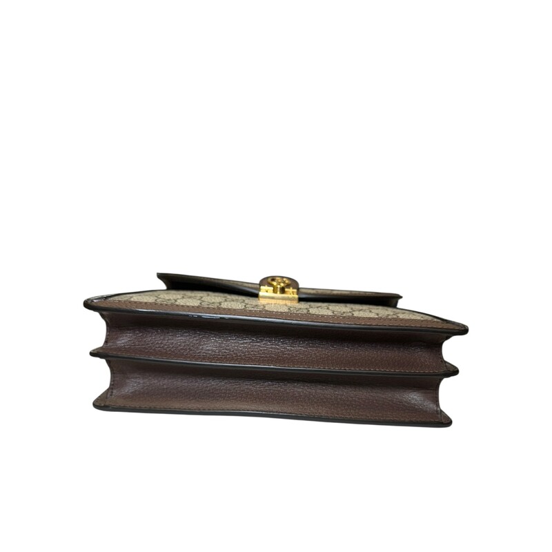 Gucci Ophidia Top Handle 2 Way Bag<br />
<br />
Style Code:651055 520981<br />
<br />
Dimensions: 10 L x 6 H inches<br />
<br />
In very good condition. Some scratching on the hardware.<br />
<br />
Does come with original dust bag and box.