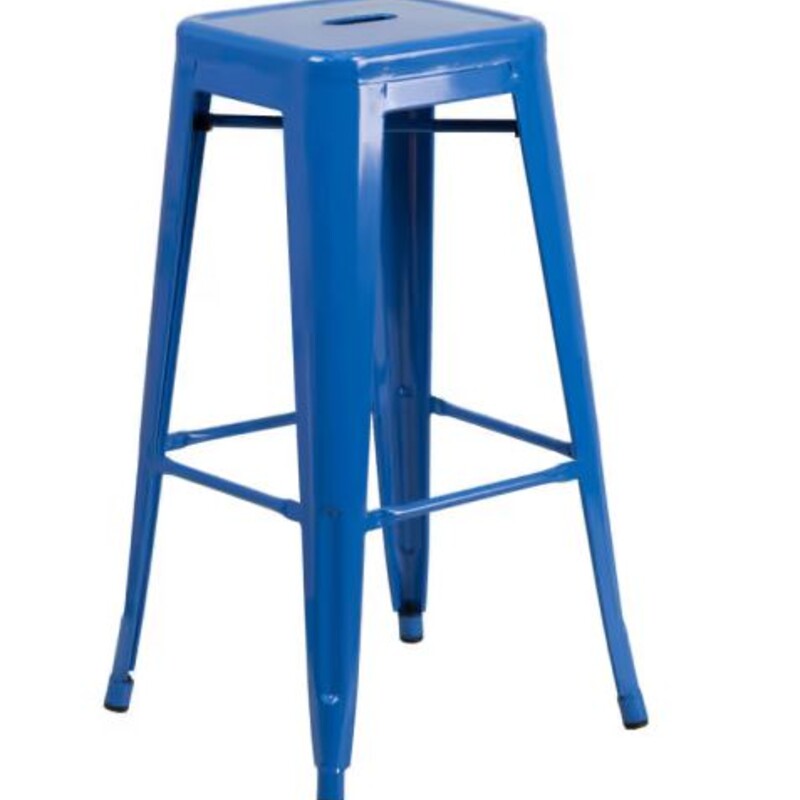 2 Metal Backless Barstool