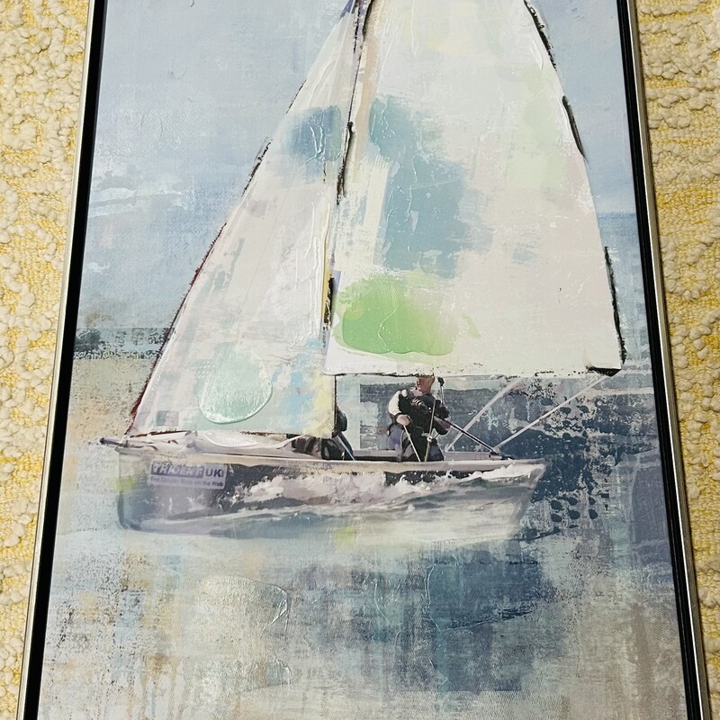 Vertical Sailboat Canvas