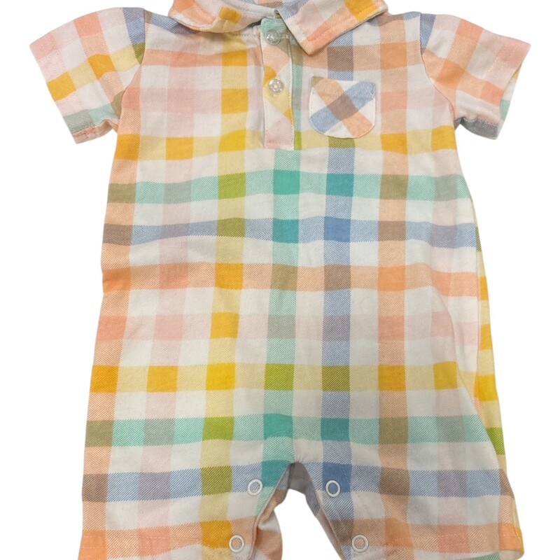 Romper: Rainbow Plaid