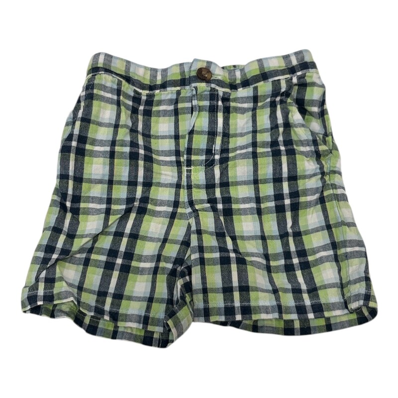 Shorts: Plaid Green/Blue