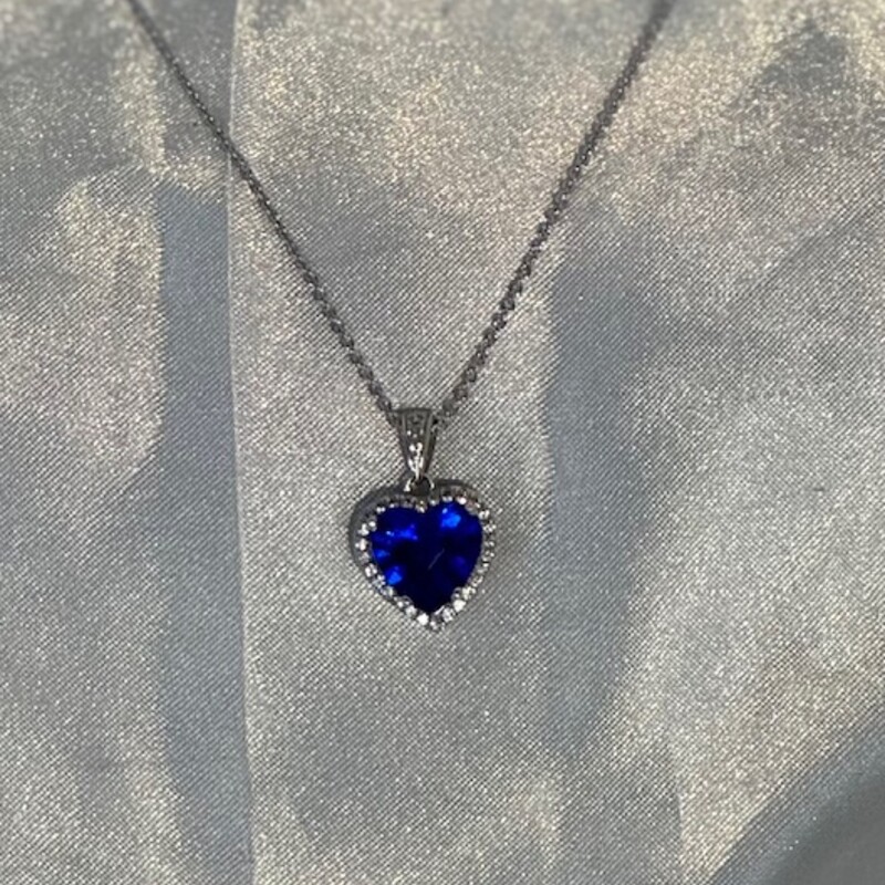 925 SwissBlue Topaz Heart