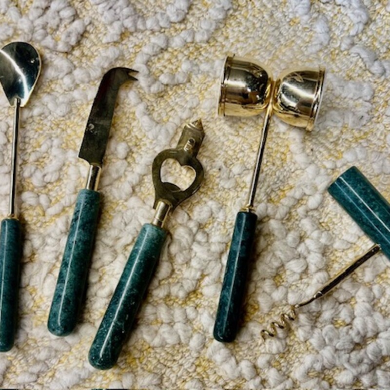 5 Piece Marble Bar Tools