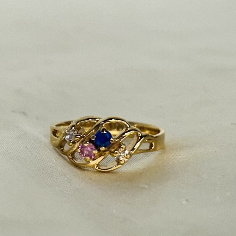 14k Multi Sapphire Ring