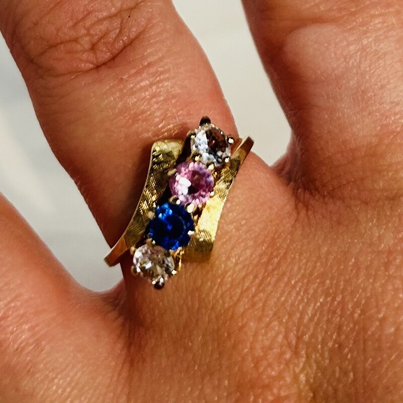 14k Multi Sapphire Ring