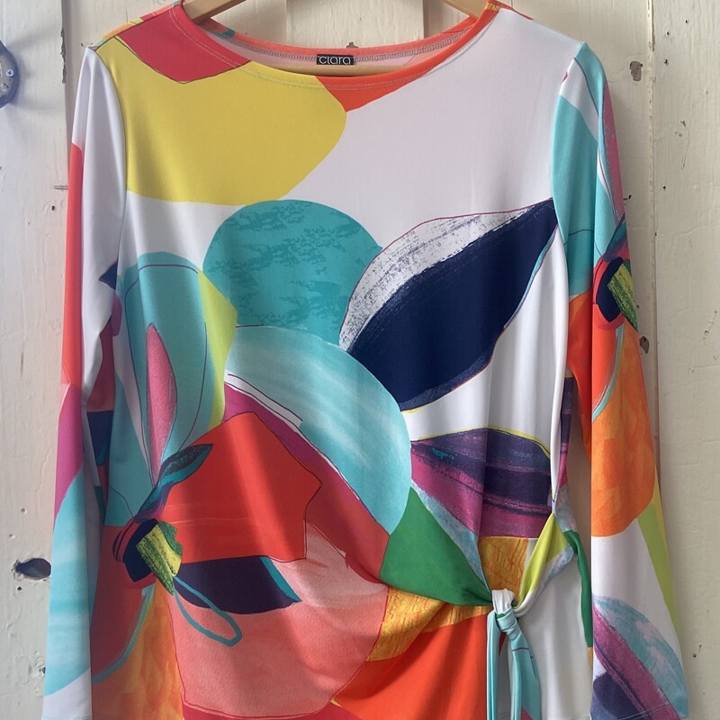 NWT Org/Y/Grn Tie Top<br />
Org/Y/G<br />
Size: L R $98.5