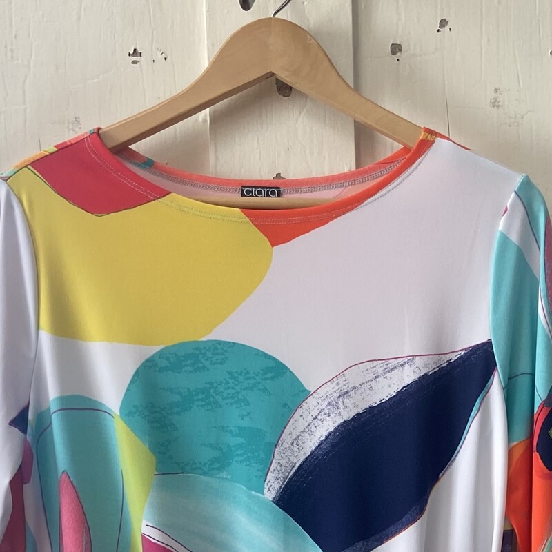 NWT Org/Y/Grn Tie Top