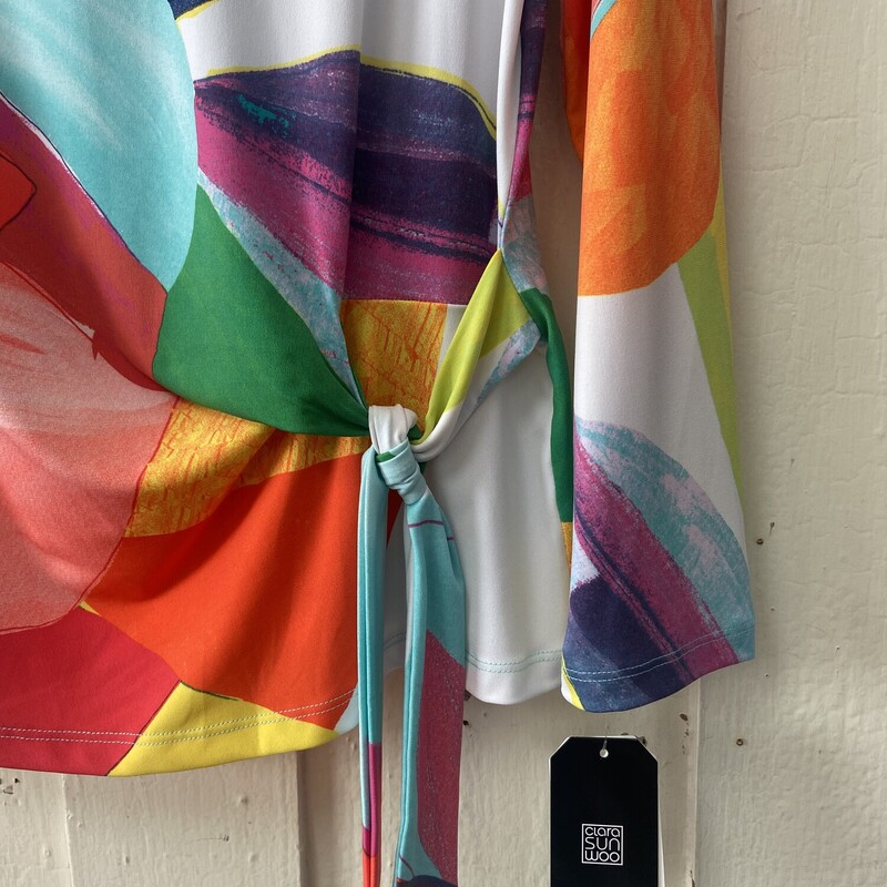 NWT Org/Y/Grn Tie Top<br />
Org/Y/G<br />
Size: L R $98.5