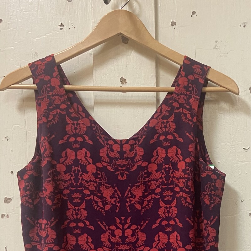 Mar/Red  Flrl Slvlss Top