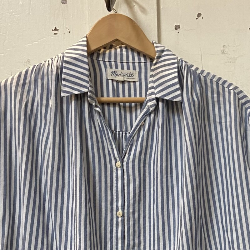 Blu/W Strip Bttn Shirt