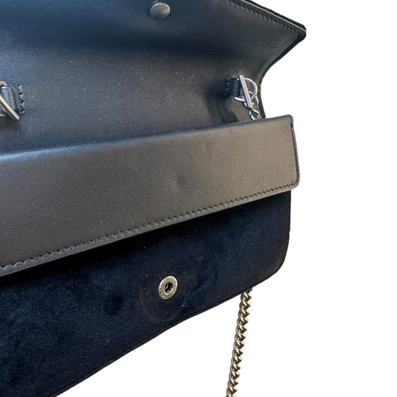 Gucci Suede Super Mini Dionysus Velvet Chain Bag<br />
<br />
Style Code: 476432.2067<br />
<br />
Dimensions: 4 H x 6 L inches<br />
<br />
In very good condition.  Some very minor scratches on the hardware.<br />
<br />
Does not come wit h original dustr bag or box.
