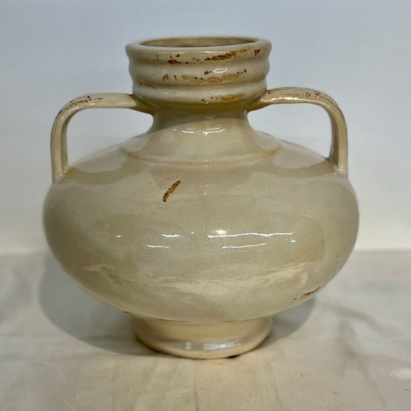 Distressed Double Handled
Cream Brown
Size: 8.5x8.5H