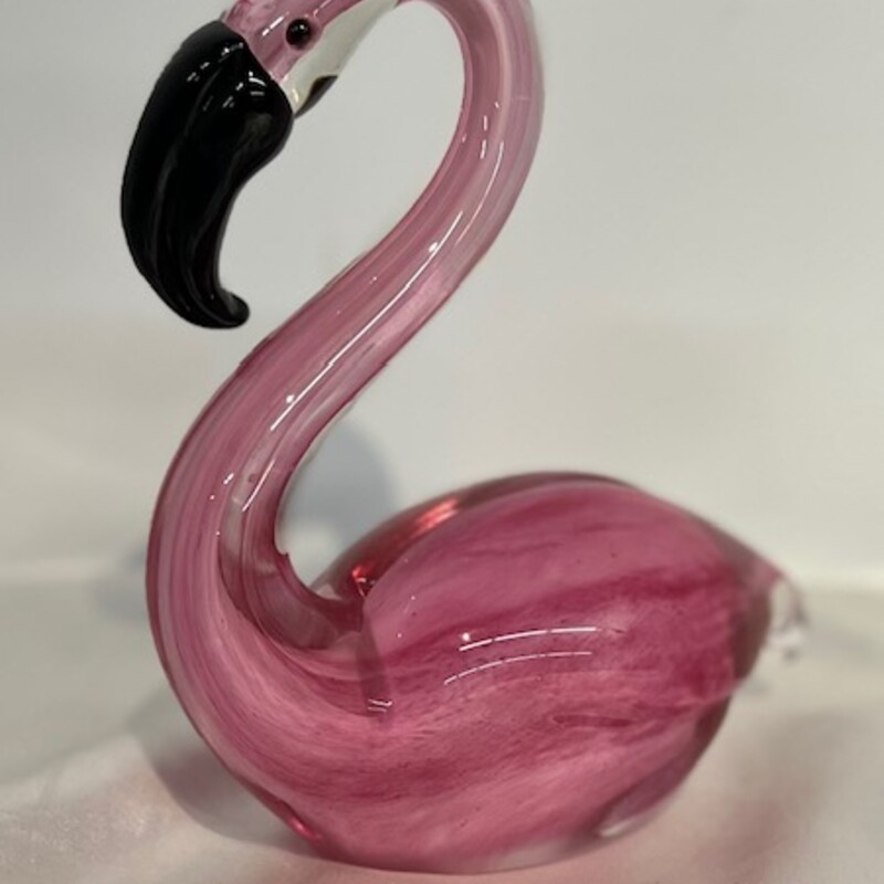Glass Flamingo Figurine