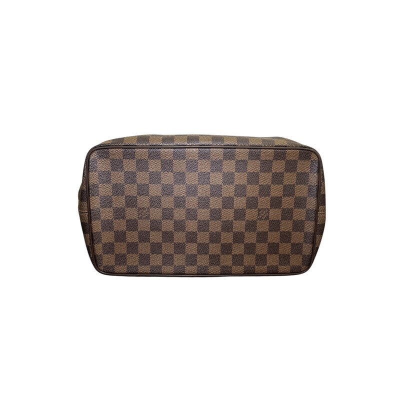 Louis Vuttion Saleya Damier Ebene MM<br />
<br />
Date Code:FL1005<br />
<br />
Dimensions: 17 L x 11 H inches<br />
<br />
In excellent condition. Very minor scratching on the hardware.<br />
<br />
Does not come with original dust bag or box.