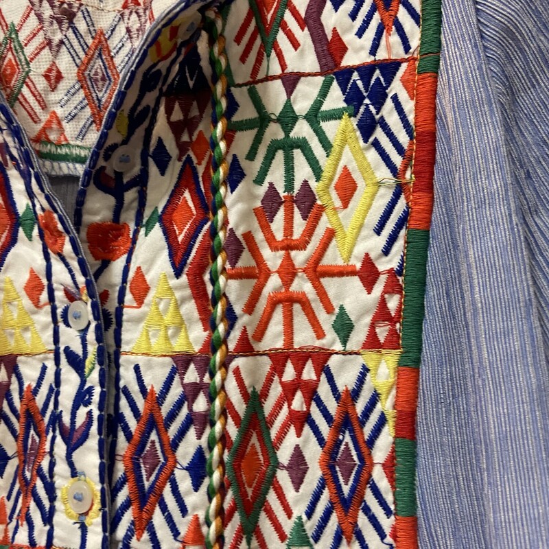 Blu/Og/R Strp Emb Top<br />
Blu/Og/R<br />
Size: XS R $59