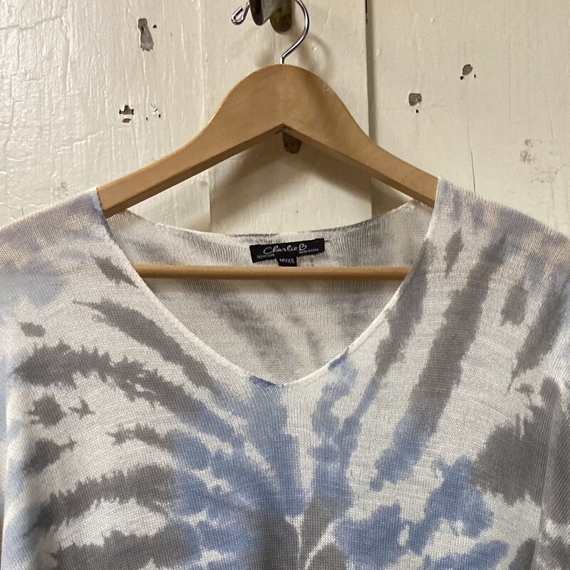 W/Blu/Gy LW Sweater