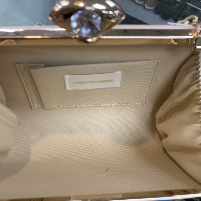 Evening Bag, Beige, Size: None