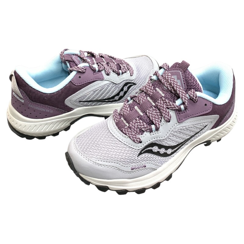 Saucony, Gry/Prpl, Size: 6
