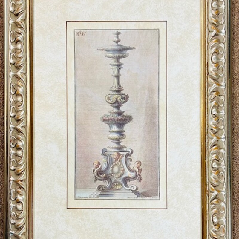 Ethan Allen Ornate Sketch Artwork
Gray Tan Blue Gold Size: 16 x 22H
Retails: $199+