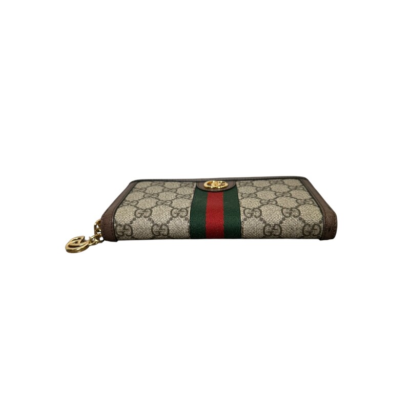 Gucci Ophidia Zip Around Supeme Wallet<br />
<br />
Code: 523154 525040<br />
<br />
Dimensions:<br />
7.7W x 4.3H x 1.2D<br />
<br />
In excellent condition.<br />
<br />
Does not come with the original dust bag or box.