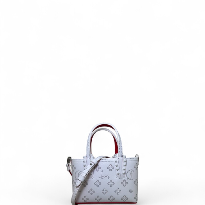 Louboutin Loubinthesky Cabata Nano Tote

Dimnesions:7 L x 4.75 H inches

In very good condition.

Comes with the original dust baf. No box.