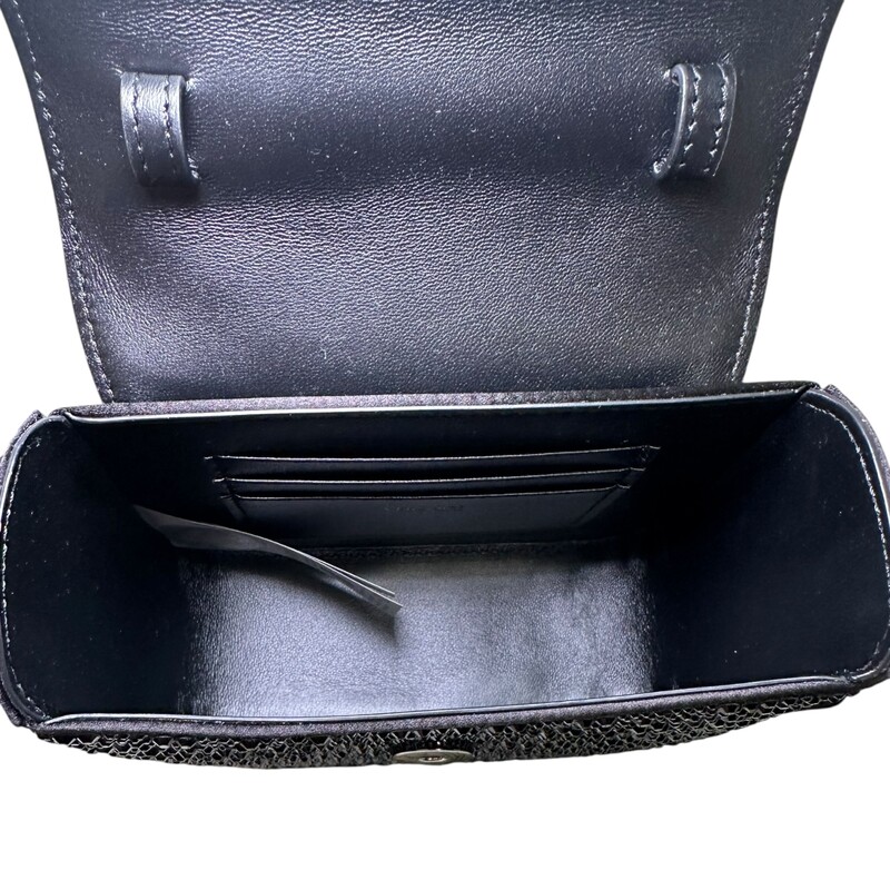 Versace Crystal La Medusa Top Handle Black Mini<br />
<br />
In excellent condition.<br />
<br />
Dimensions:<br />
L6.3 x W2.4 x H4.7 / L16 x W6 x H12 cm<br />
Strap: L46-50 / L117-127 cm<br />
Strap drop: L19-20.5 / L48-52 cm<br />
Handle drop: L2.6 / L6.5 cm<br />
<br />
Comes with the original dust bag and box.