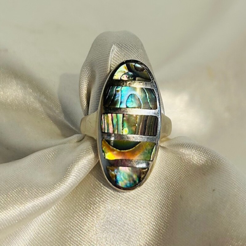 925 Oval Abalone Inlaid